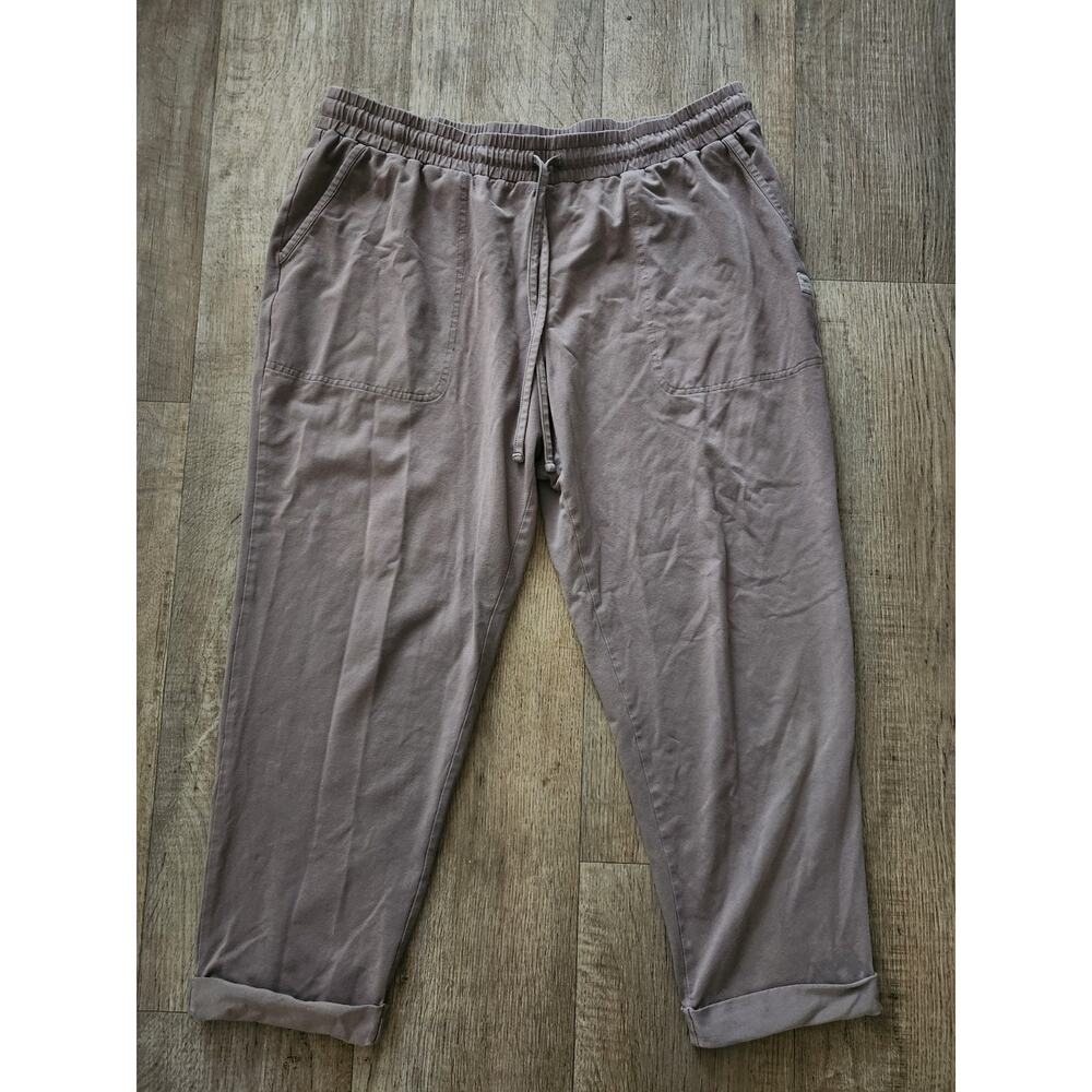 Life Is Good Taupe Cropped Drawstring Pants